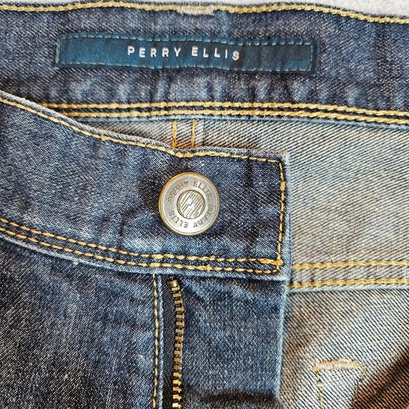 Perry Ellis Denim Jeans Medium Wash Straight Fit Mens Size 36W x 32L - Picture 9 of 15